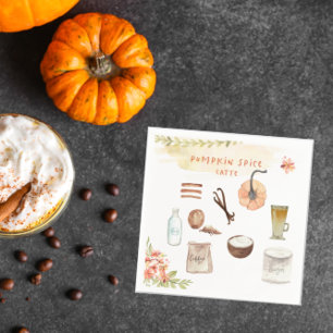 Serviette En Papier Citrouille Spice   Napkin de Friendsgiving de Than