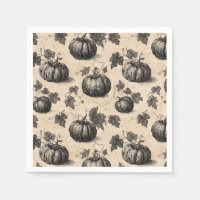 Citrouille vintage et Motif de gravure de vigne (2
