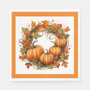Serviette En Papier Citrouilles d'automne