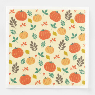 Serviette En Papier Citrouilles et Feuilles d'automne