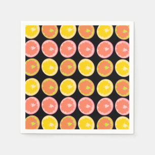 Serviette En Papier Citrus Candy Lemon Fruit Motif