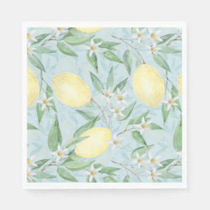 Serviette En Papier Citrus jaune citron frais