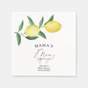 Serviette En Papier Citrus Lemon - Le baby shower principal de Mama