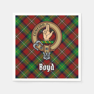 Serviette En Papier Clan Boyd Crest sur Tartan