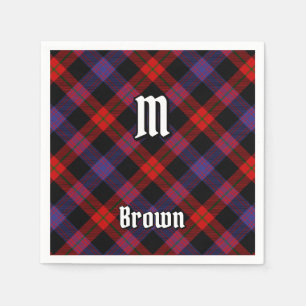 Serviette En Papier Clan Brown Tartan