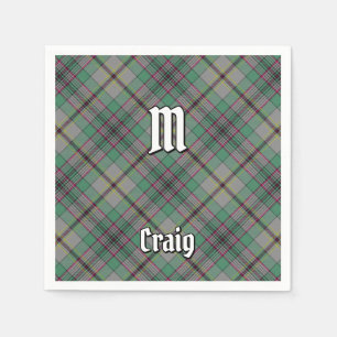 Serviette En Papier Clan Craig Tartan Napkins