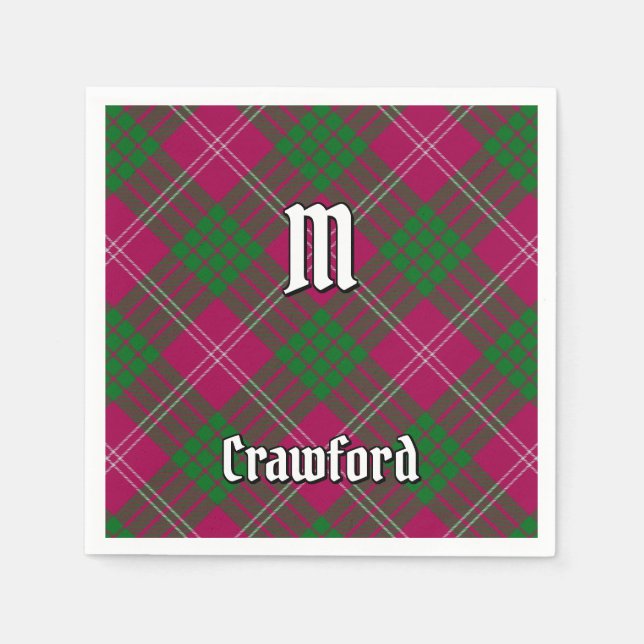 Serviette En Papier Clan Crawford Tartan Napkins (Devant)