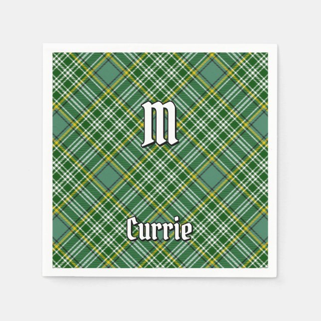 Serviette En Papier Clan Currie Tartan (Devant)