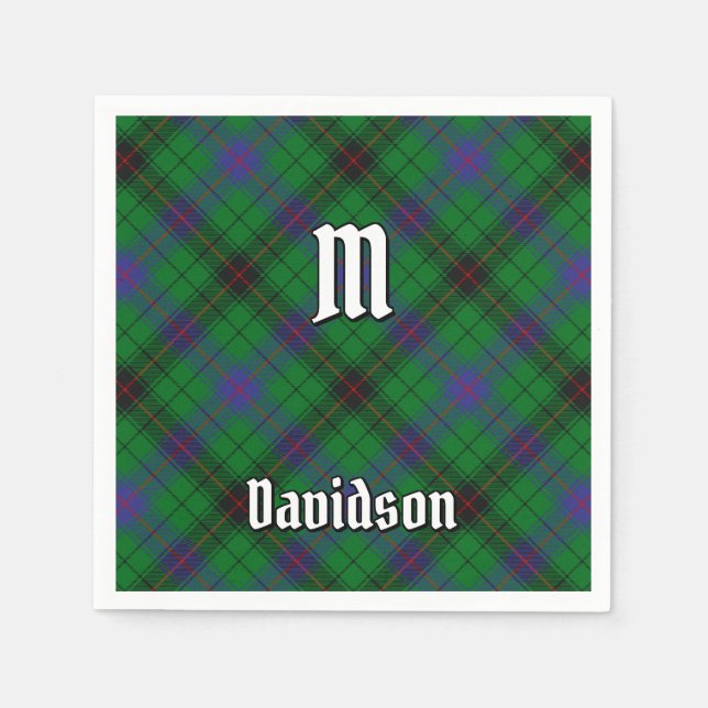 Serviette En Papier Clan Davidson Tartan (Devant)