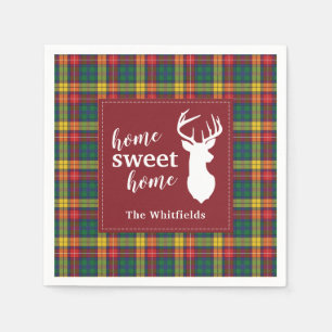 Serviette En Papier Clan de Noël personnalisé Clan Buchanan Plaid