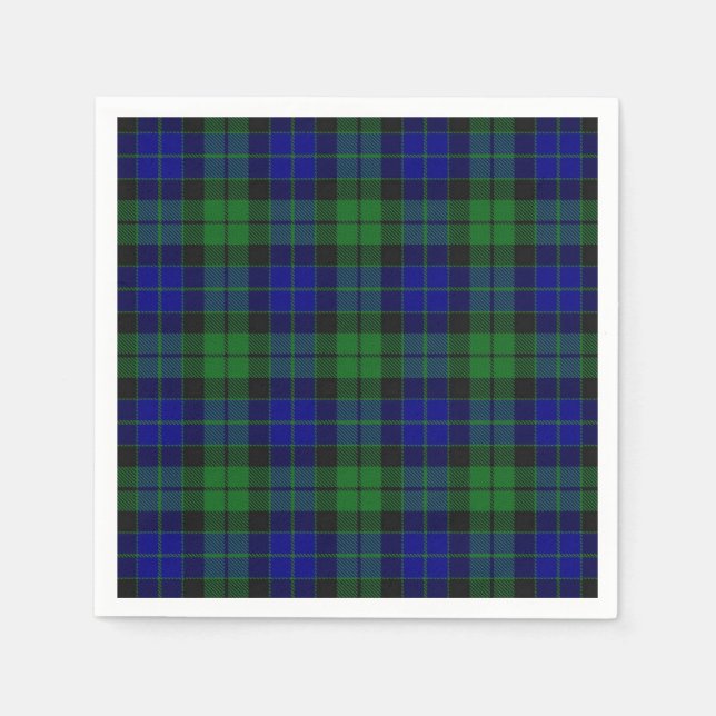 Serviette En Papier Clan écossais MacKay Tartan Napkin (Devant)