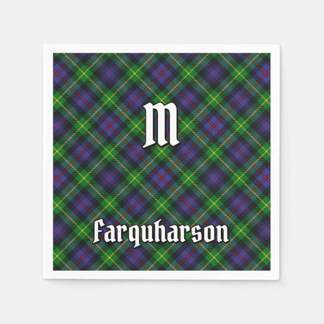 Serviette En Papier Clan Farquharson Tartan Napkins (Devant)