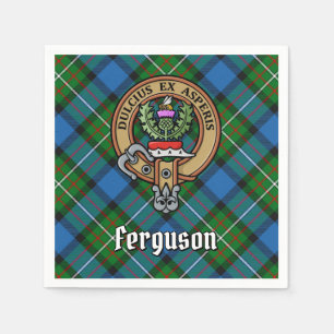 Serviette En Papier Clan Ferguson Crest sur Tartan