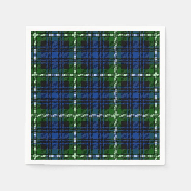 Serviette En Papier Clan Forbes Tartan (Devant)