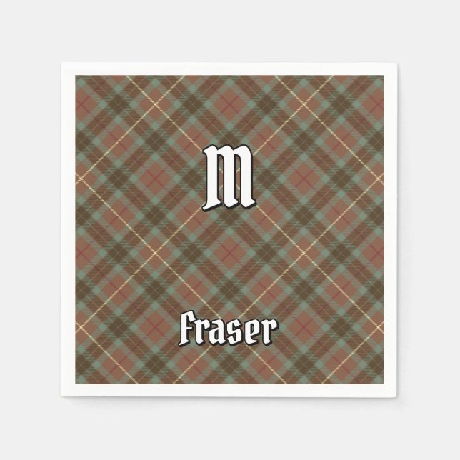 Serviette En Papier Clan Fraser Chasse Patinée serviettes de taran (Devant)