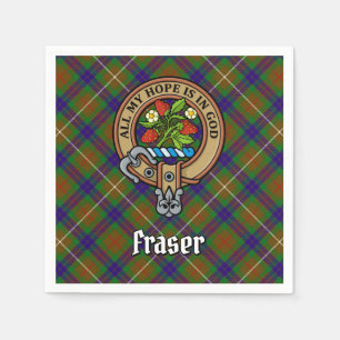 Serviette En Papier Clan Fraser Crest sur la chasse Tartan