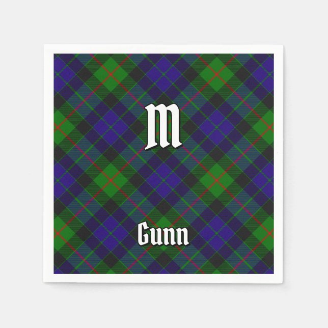 Serviette En Papier Clan Gunn Tartan Napkins (Devant)