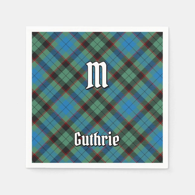Serviette En Papier Clan Guthrie Tartan (Devant)