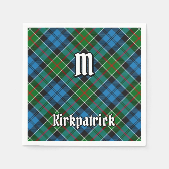 Serviette En Papier Clan Kirkpatrick Tartan (Devant)