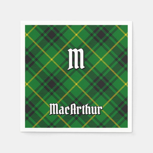 Serviette En Papier Clan MacArthur Tartan (Devant)
