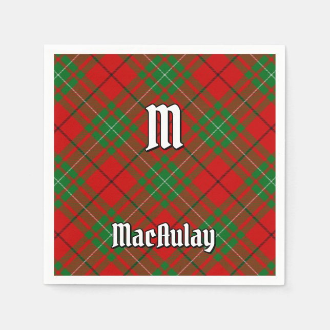 Serviette En Papier Clan MacAulay Tartan Napkins (Devant)