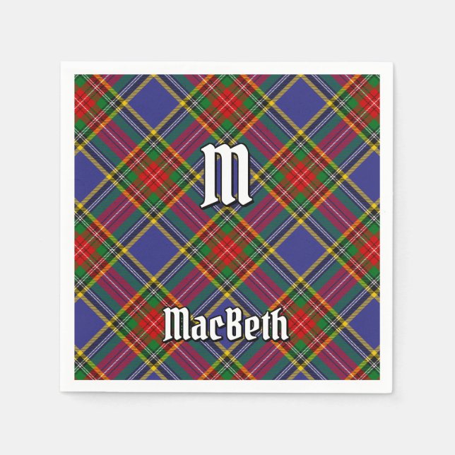 Serviette En Papier Clan MacBeth Tartan Napkins (Devant)