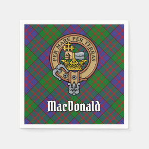 Serviette En Papier Clan MacDonald Crest sur Tartan