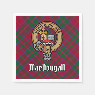 Serviette En Papier Clan MacDougall Crest sur Tartan