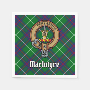Serviette En Papier Clan MacIntyre Crest sur Tartan