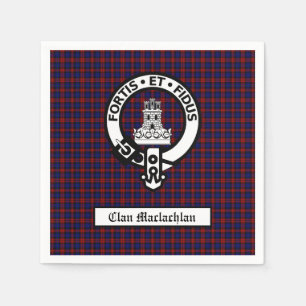 Serviette En Papier Clan Maclachlan Crest Badge et Tartan