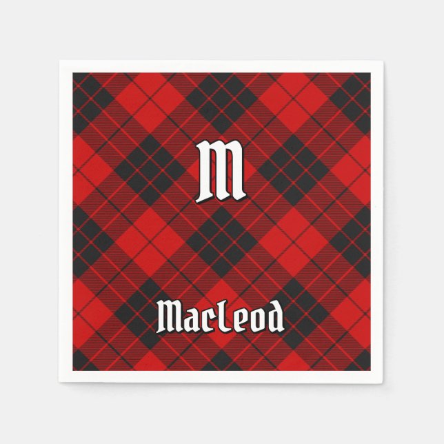 Serviette En Papier Clan Macleod de Raasay Tartan (Devant)