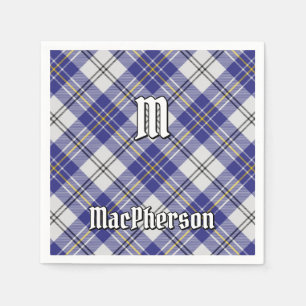 Serviette En Papier Clan MacPherson Robe Bleue Tartan Napkins