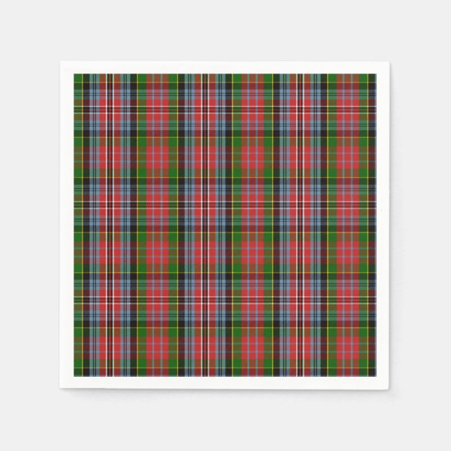 Serviette En Papier Clan MacPherson Tartan (Devant)