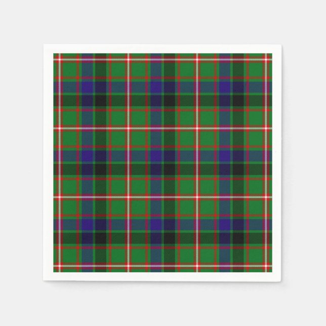 Serviette En Papier Clan Reid Tartan (Devant)