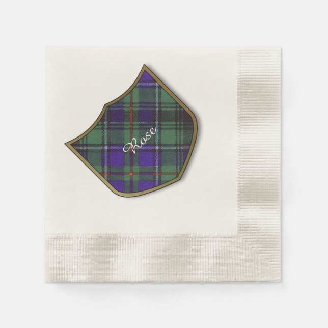 Serviette En Papier Clan rose Plaid écossais tartan (Devant)