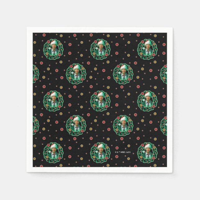 Serviette En Papier Clark Griswold Motif de la couronne de Noël (Devant)