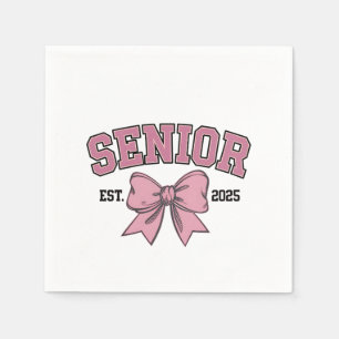 Serviette En Papier Classe Coquette Senior 2025 de 2025 de vaches rose