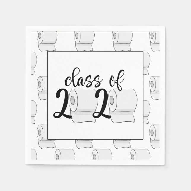 Serviette En Papier Classe de 2020 Graduation Napkin - Papier Toliet (Devant)