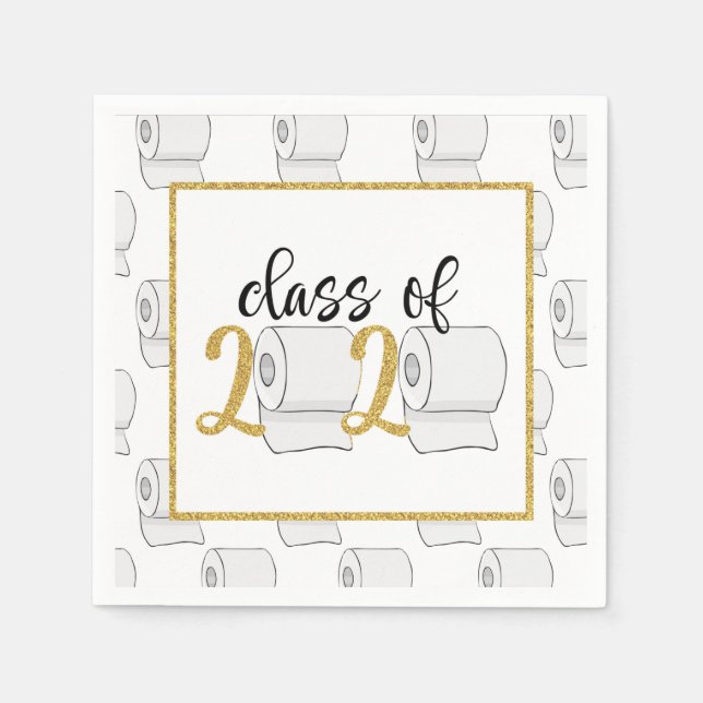 Serviette En Papier Classe de 2020 Graduation Napkin - Papier Toliet G (Devant)