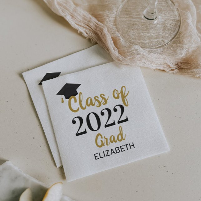 Serviette En Papier Classe De 2022 Nom (Créateur téléchargé)