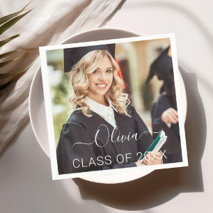 Serviette En Papier Classe de 2024 Diplôme de Photo