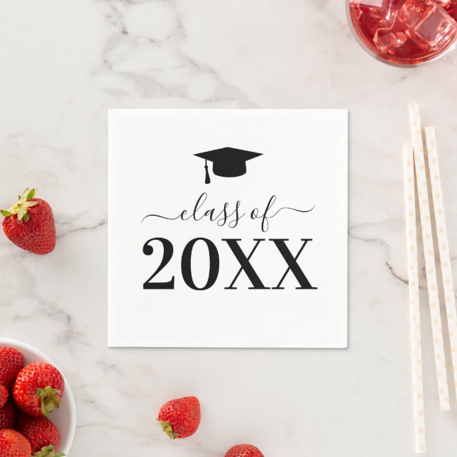 Serviette En Papier Classe de Graduation Party personnalisée de 2025 G (En situation)
