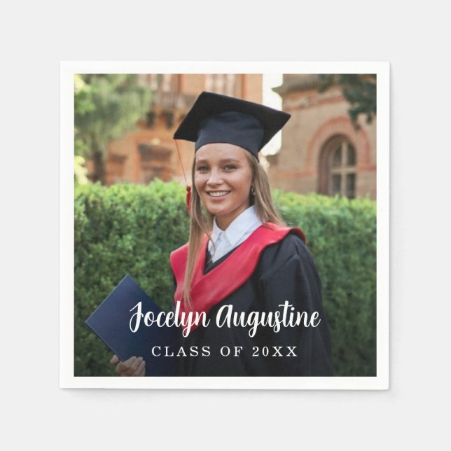 Serviette En Papier Classe de photos de fin d'études de 2025 (Devant)