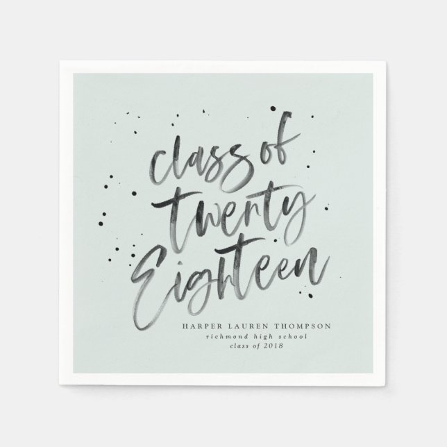 Serviette En Papier Classe de serviettes de fête pour étudiants 2018 (Devant)