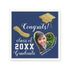 Classe d'or Bleu Blanc 2025 Grad Photo Grad