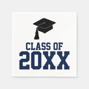 Serviette En Papier Classe marine de 2024 Graduation Party