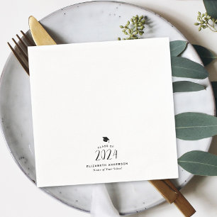 Serviette En Papier Classe minimaliste moderne de 2024 Graduation Part