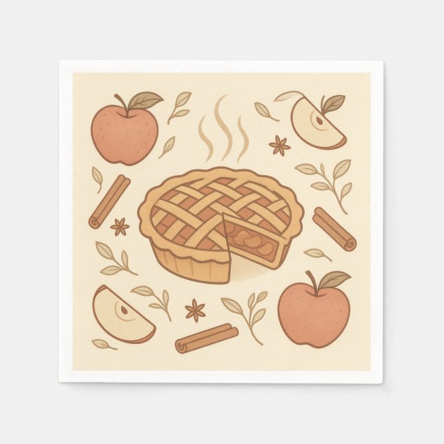Serviette En Papier Classic American apple pie 2026 art (Devant)