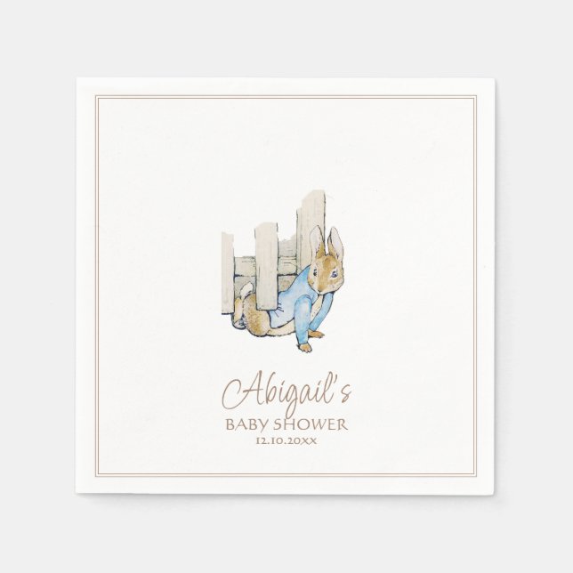 Serviette En Papier Classic Peter le lapin Baby shower d'automne hiver (Devant)