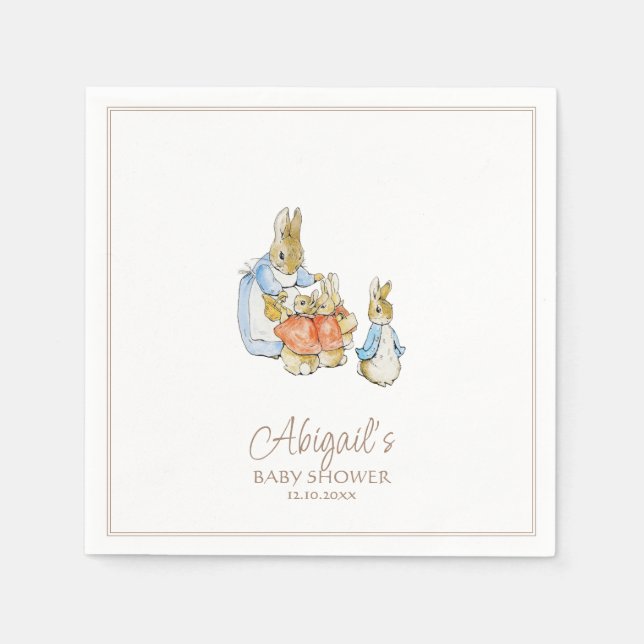 Serviette En Papier Classic Pierre le Baby shower lapin (Devant)